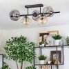 Ripoll ceiling light, globe light Amber, clear, Smoke-coloured, 5-light sources
