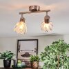 Saire ceiling light, ceiling spotlight chrome, matt nickel, 2-light sources