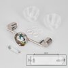 Saire ceiling light, ceiling spotlight chrome, matt nickel, 2-light sources