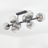 Ripoll ceiling light, globe light clear, Smoke-coloured, 8-light sources