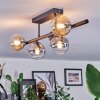 Chehalis ceiling light, globe light Amber, clear, Smoke-coloured, 5-light sources