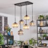Koyoto hanging light, globe light, pendant light Amber, clear, Smoke-coloured, 6-light sources