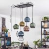 Koyoto hanging light, globe light, pendant light blue, gold, green, coppery, 6-light sources