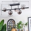 Chehalis ceiling light, globe light Smoke-coloured, 5-light sources
