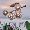 Chehalis ceiling light, globe light Smoke-coloured, 5-light sources