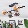 Chehalis ceiling light, globe light Amber, Smoke-coloured, 5-light sources