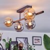 Chehalis ceiling light, globe light Amber, Smoke-coloured, 5-light sources