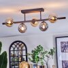 Chehalis ceiling light, globe light Amber, Smoke-coloured, 5-light sources