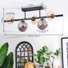 Chehalis ceiling light, globe light Amber, Smoke-coloured, 5-light sources