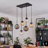 Gastor hanging light, globe light, pendant light Amber, clear, Smoke-coloured, 6-light sources