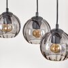 Koyoto hanging light, globe light, pendant light Ecru, black, 5-light sources
