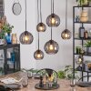 Koyoto hanging light, globe light, pendant light Smoke-coloured, 6-light sources