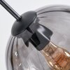 Koyoto hanging light, globe light, pendant light Amber, Smoke-coloured, 6-light sources