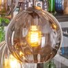Koyoto hanging light, globe light, pendant light Amber, clear, Smoke-coloured, 6-light sources