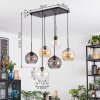 Koyoto hanging light, globe light, pendant light Amber, clear, Smoke-coloured, 6-light sources