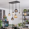 Koyoto hanging light, globe light, pendant light Amber, clear, Smoke-coloured, 6-light sources