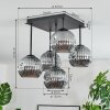 Ripoll ceiling light, globe light Smoke-coloured, 5-light sources