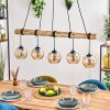 Koyoto hanging light, globe light, pendant light Ecru, black, 5-light sources