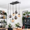 Gastor hanging light, globe light, pendant light Amber, Smoke-coloured, 6-light sources