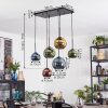 Koyoto hanging light, globe light, pendant light blue, gold, green, coppery, 6-light sources