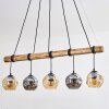 Ripoll hanging light, globe light, pendant light Ecru, black, 5-light sources