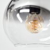 Koyoto ceiling light, globe light clear, Smoke-coloured, 6-light sources