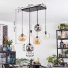 Ripoll hanging light, globe light, pendant light Amber, clear, Smoke-coloured, 6-light sources