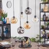 Ripoll hanging light, globe light, pendant light Amber, clear, Smoke-coloured, 6-light sources