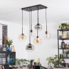 Ripoll hanging light, globe light, pendant light Amber, clear, Smoke-coloured, 6-light sources