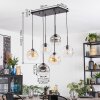 Ripoll hanging light, globe light, pendant light Amber, clear, Smoke-coloured, 6-light sources