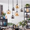 Ripoll hanging light, globe light, pendant light Amber, Smoke-coloured, 6-light sources