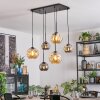 Ripoll hanging light, globe light, pendant light Amber, Smoke-coloured, 6-light sources