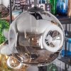 Ripoll hanging light, globe light, pendant light Amber, Smoke-coloured, 6-light sources