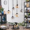 Ripoll hanging light, globe light, pendant light Amber, clear, Smoke-coloured, 6-light sources