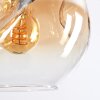 Ripoll hanging light, globe light, pendant light Amber, clear, Smoke-coloured, 6-light sources