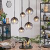 Koyoto hanging light, globe light, pendant light clear, Smoke-coloured, 6-light sources