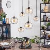 Koyoto hanging light, globe light, pendant light Amber, clear, 6-light sources