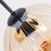 Koyoto hanging light, globe light, pendant light Amber, Smoke-coloured, 6-light sources