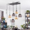 Koyoto hanging light, globe light, pendant light Amber, Smoke-coloured, 6-light sources