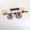 Koyoto ceiling light, globe light black, 5-light sources