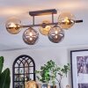 Chehalis ceiling light, globe light black, 5-light sources