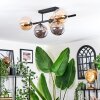 Chehalis ceiling light, globe light black, 5-light sources