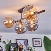 Chehalis ceiling light, globe light black, 5-light sources