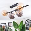 Chehalis ceiling light, globe light black, 5-light sources