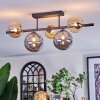 Chehalis ceiling light, globe light black, 5-light sources