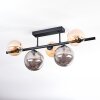 Chehalis ceiling light, globe light black, 5-light sources