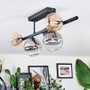 Chehalis ceiling light, globe light black, 5-light sources