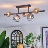Chehalis ceiling light, globe light black, 5-light sources