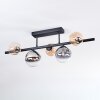 Chehalis ceiling light, globe light black, 5-light sources