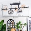 Chehalis ceiling light, globe light black, 5-light sources